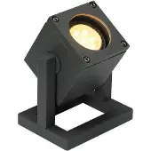 SLV 132835 CUBIX, Outdoor Standleuchte, einflammig, QPAR51, IP44, eckig, anthrazit, Energiesparleuchte, max. 25 W
