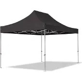 TOOLPORT 3x4,5m Aluminium Faltpavillon, ohne Seitenteile, schwarz