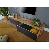 MASSIVMOEBEL24.DE TV-Board Wild-/Zerreiche 195x52x32 natur geölt FRANKFURT #109