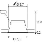 SLV Einbaustrahler Horn GU10 Blower Door weiß getestet