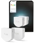Philips Hue Kabelgebundenes Wandschaltermodul für Smart-Lampen Doppelpack