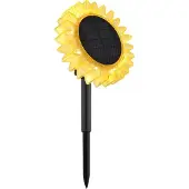 Globo LED-Solarleuchte 33598 Sonnenblume Ø 13 cm, gelb, Kunststoff