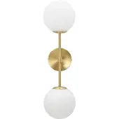 Mauro Ferretti Wandleuchte Glamy doppelt E14 15x21x55 cm gold weiß