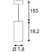 SLV LED Hängelampe Supros Mini 750 Shuttle weiß