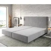 DELIFE Boxspringgestell Dream-Well Mikrofaser Grau 200x200 cm