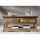 MASSIVMOEBEL24.DE Couchtisch Sheesham 110x50x50 grau geölt LEEDS #44