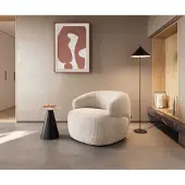 DELIFE Loungesessel Nova 88x88 cm Cord Beige