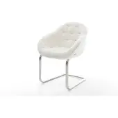 DELIFE Freischwinger Gaio-Flex Bouclé Soft Beige Freischwinger flach Edelstahl