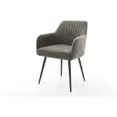 DELIFE Esszimmerstuhl Greg-Flex Bouclé Soft Schlamm 4-Fuß konisch Schwarz Taschenfederkern
