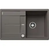 BLANCO METRA 45 S-F, Bündiges Waschbecken, Rechteckig, Komposite, Grau, 1 Becken, Rechteckig