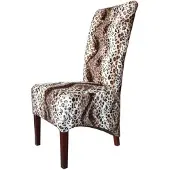 Casa Padrino Limited Edition Designer Chesterfield Esszimmer Stuhl Leopard - Club Möbel
