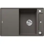 BLANCO AXIA III 45 S-F, Bündiges Waschbecken, Rechteckig, Silgranit, Grau, 2 Becken, Rechteckig