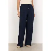 Soyaconcept Schlupfhose "SC-BANU 265", Damen, Gr. S (36), N-Gr, blau (navy), Jersey, Obermaterial: 48% Modal, 48% Polyester, 4% Elasthan, unifarben, lang, Hosen Schlupfhose, Viskosemischung