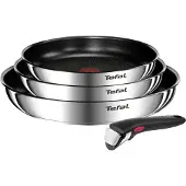 Tefal Pfannenset Ingenio Emotion L897S474 4-teilig Edelstahl Induktion 22 24 28 cm