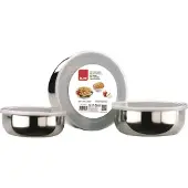 Ibili 3er Set -Kitchen Aids Kasserollen, Edelstahl, Silber