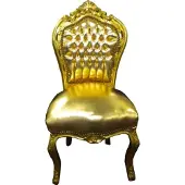 Casa Padrino Barock Esszimmer Stuhl Gold / Gold