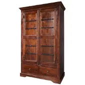 MASSIVMOEBEL24.DE MASSIVMOEBEL24 Kleiderschrank Akazie 108x64x180 nougat lackiert OXFORD #509