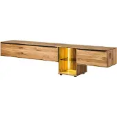 MASSIVMOEBEL24.DE Lowboard Wildeiche 240x43x55 natur geölt WIEN #210