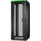 Schneider Electric ER8200 Easy Rack 800mm/42HE/1000mm mit Dach, Rollen, Füßen und 4 Halterungen, ohne Seitenteile, Boden, schwarz