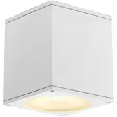 SLV 229551 BIG THEO, Outdoor Deckenleuchte, QPAR111, IP44, eckig, weiß, max. 75 W