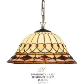 Casa Padrino Tiffany Pendelleuchte Durchmesser 40 cm SP16007 + C1/C2 Leuchte Lampe