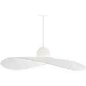 Ideal Lux Madame Zeitgenössische Aufhängung Stoff Weiß 1 Licht E27