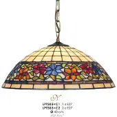 Casa Padrino Tiffany Pendelleuchte Ø 40 cm - Tiffany Hängeleuchte - Tiffany Leuchten
