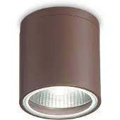 Ideal Lux Deckenleuchte Gun, kaffeebraun, Metall, IP55, GU10 dimmbar, braun / rost, für Badezimmer, Aluminium, Deckenlampe