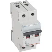Legrand 403380 TX3 Leitungsschutzschalter B-Charakteristik, 2A, 2-polig, 6kA, 400VAC, 2TE