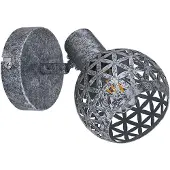Globo Lighting Strahler, Spot beweglich, handbemalt, antik, grau, H 16 cm