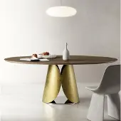 Casa Padrino Luxus Esstisch Braun / Gold / Silber 200 cm - Italy