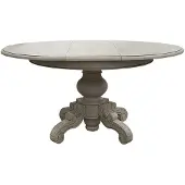Casa Padrino Luxus Landhausstil Esstisch Ausziehbar Grau Ø 120-160 cm