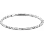 Lotus Armreif "Essentials", silber (edelstahlfarben, kristallweiß, kristallweiß), Armbänder, Damen, Edelstahl, Armreif, mit Glasstein