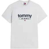 Tommy Hilfiger 1100000002199 TOMMY JEANS "TJM SLIM GRAPHIC", Herren, Gr. 3XL, grau (ice grau heather), Single Jersey, Obermaterial: 100% Baumwolle, slim fit normal, Rundhals, Shirts 1100000002199