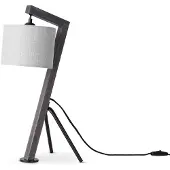 Paco Home Tischleuchte "GALLOW", schwarz (anthrazit, grau), 1, Ø 16cm H: 49cm, Leuchten, Modern Wohnzimmer Dreibein Holz Metall Vintage E27, Tischleuchte