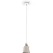 Paco Home Pendelleuchte "MARTA", weiß (weiß creme), Ø 15cm H: 21cm, Leuchten, Wohnzimmer Esszimmer Industrial Design E27 Stoffschirm 1,5m Kabel, Pendelleuchte