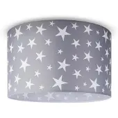Paco Home Deckenleuchte "Capri 315", weiß (grau), 1, Ø 45,5cm H: 29,5cm, Leuchten, Kinderlampe Deckenlampe LED Kinderzimmer Sternenhimmel Motiv E27, Deckenleuchte