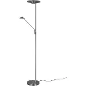 TRIO LED-Stehleuchte Brantford, Leseleuchte nickel matt