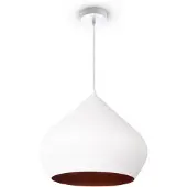 Paco Home Pendelleuchte "Alex", weiß, 1, Ø 38cm H: 31cm, Leuchten, Küchenlampe Hängelampe Esszimmer Esstischlampe Industrial Ø 38cm, Pendelleuchte
