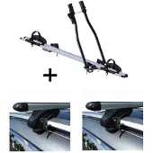 VDP Fahrradträger SAGITTAR + Relingträger L120 kompatibel mit für Dacia Dokker ab 12