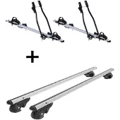 VDP 2x Fahrradträger SAGITTAR + Dachträger VDP004 L kompatibel mit Chevrolet HHR 2006-2011