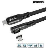 Microconnect MC-LS-USB4CC1.0-A, 1 m, USB C, USB C, USB4 Gen 3x2, Schwarz