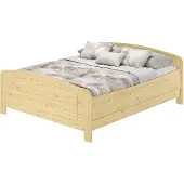 Erst-Holz Überlanges hohes Massivholzbett160x220 Kiefer Zubehör wählbar V-60.44-16-220ohne Zubehör