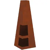 vidaXL Feuerstelle Rostoptik 50 x 50 x 100 cm Wetterfeststahl