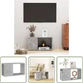 The Living Store TV-Schrank Betongrau 60x24x32 cm Holzwerkstoff