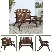 The Living Store Gartenbank 2-Sitzer 119x85x98 cm Massivholz Fichte