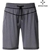 LPO Shorts "Damen Funktionsshorts Tara 2", Damen, Gr. 48 (XL), Normalgrößen, grau (asphalt meliert), Web, 47% Polyester. 47% Polyester. 6% Elasthan, stretch fit kniefrei, Hosen Shorts