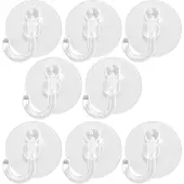Bathroom Solutions Badezimmerhaken | Küchenhaken | Wandhaken mit Saugnapf für Handtücher Putztücher 8 Stück
