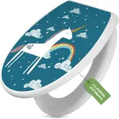 Banjado Toilettendeckel weiß mit Absenkautomatik und Motiv Fliegender Elefant [TDW 12482]