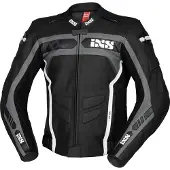 IXS Sport RS-600 1.0 Schwarz Grau Weiß Motorrad Lederjacke Größe Short 285